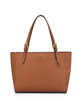 Tory+Burch+Small+York+Saffiano+Leather+Buckle+Tote+Black for sale online