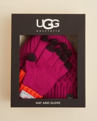 UGG pink hat and gloves UGG Pink Genuine Shearling Side Vent Womens Gloves Medium  main image 4
