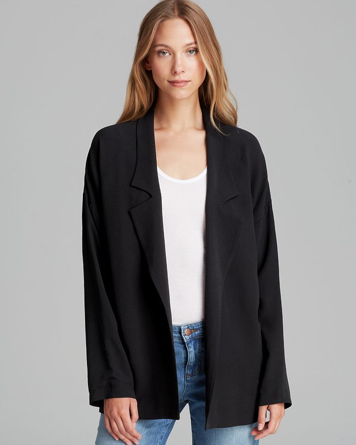 Eileen Fisher Silk Boyfriend Blazer Bloomingdale s