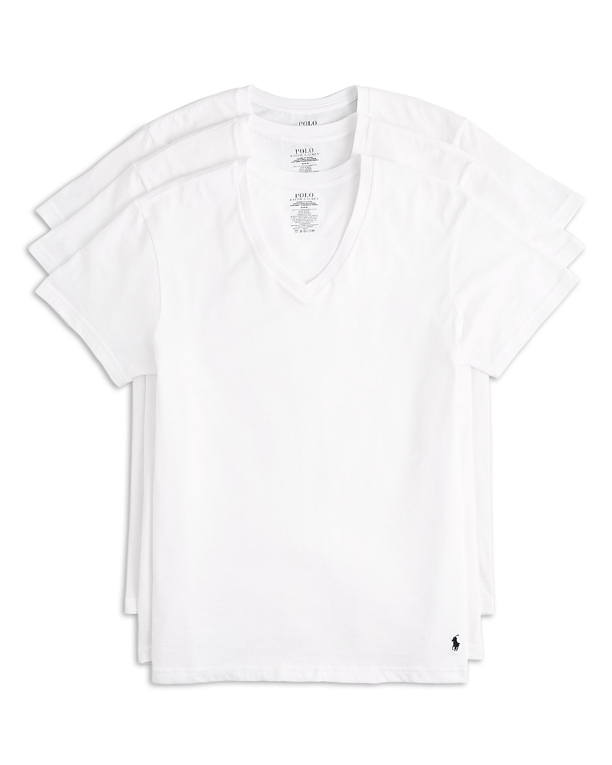 Polo Ralph Lauren Classic Fit V-Neck Undershirt, Pack of 3