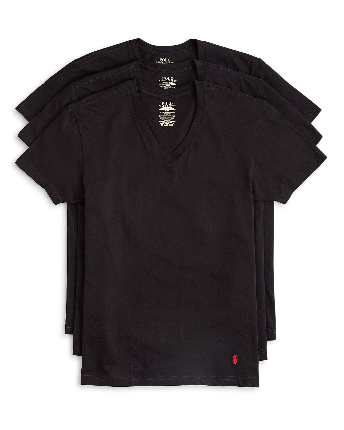 Polo Ralph Lauren Classic Fit V-Neck Undershirt, Pack of 3