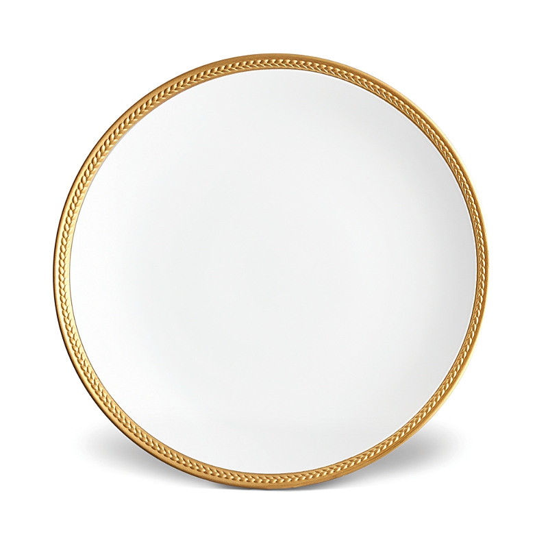 L'objet Soie Tressee 24k Gold-plated Dinner Plate In Gold