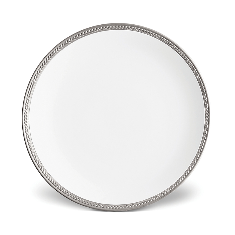 L'objet Soie Tressee Dinner Plate In Platinum