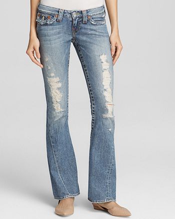 True Religion Jeans - Joey Original Low Rise Flare with Flap Pocket in ...