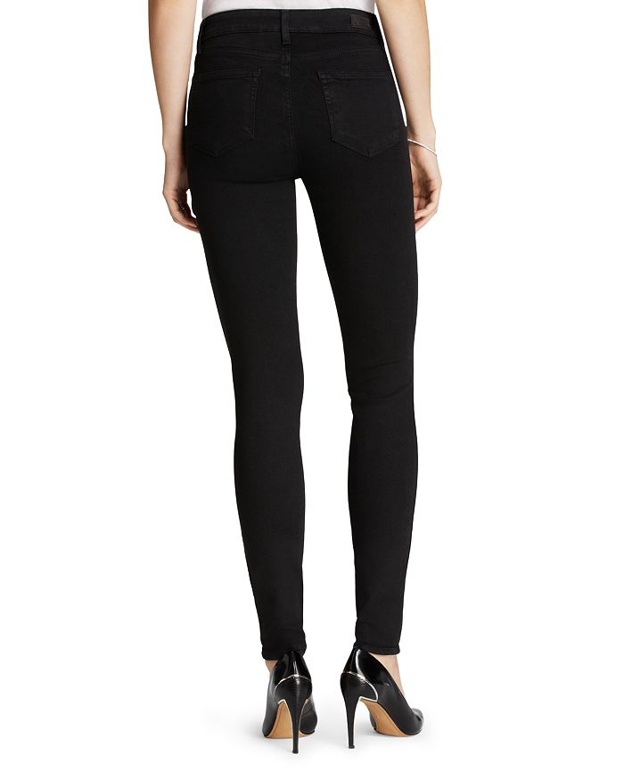 PAIGE TRANSCEND HOXTON HIGH RISE SKINNY JEANS IN BLACK SHADOW