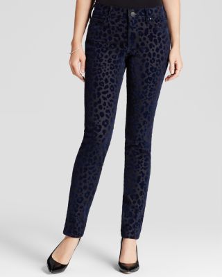 True Religion - Halle Mid Rise Super Skinny Jeans in Leopard