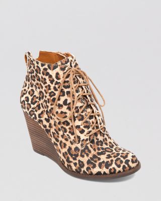 Lucky Brand - Lace Up Wedge Booties - Yoanna