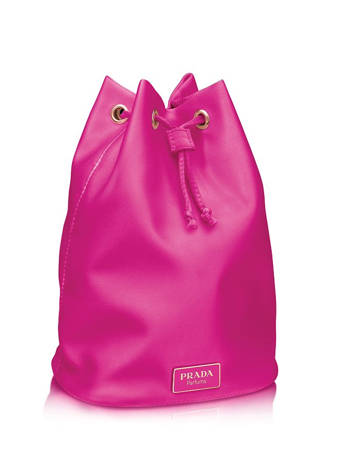 New Prada Candy Parfums Makeup Vanity Hot Pink Cosmetic Travel Bag Case  Clutch