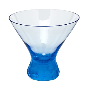 Moser Pebbles Stemless Martini Glass In Aquamarine