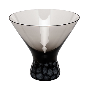 Shop Moser Pebbles Stemless Martini Glass In Smoke