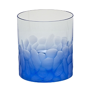 Shop Moser Pebbles Double Old-fashioned Glass In Aquamarine