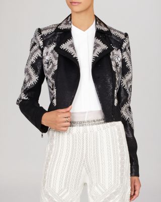 BCBGMAXAZRIA - Abel Geo Sequin Moto Jacket
