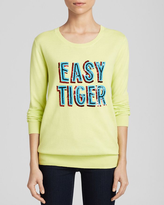 MARKUS LUPFER Sweater Natalie Easy Tiger Sequin Bloomingdale s