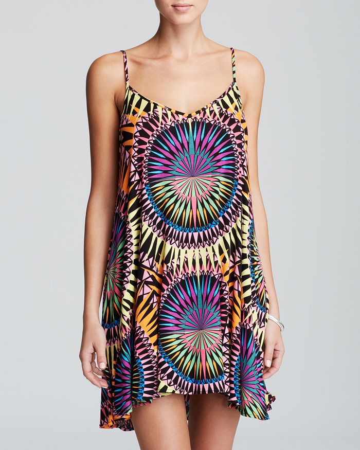 Black strappy top swing dress