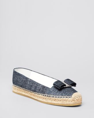 Salvatore Ferragamo エスパドリーユ MANDY DENI FERRAGAMO Salvatore Espadrille Flats - Mandy Denim