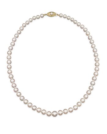 graduated akoya cultured 14k pearl necklace yellow gold bloomingdale