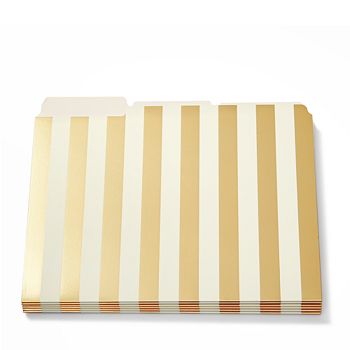 kate spade new york - Gold Stripes File Folders, Set of 6