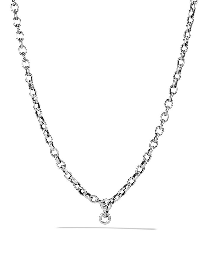 David Yurman Oval Link Chain Necklace In Silver