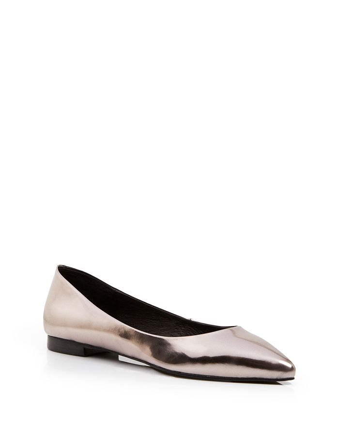 Jeffrey Campbell Metallic Leather Pointed Flats - Ruston | Bloomingdale's