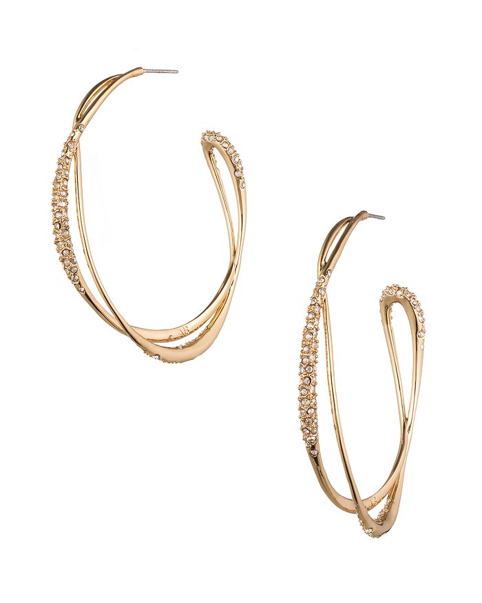 Alexis Bittar Miss Havisham Encrusted Orbiting Hoop Earrings