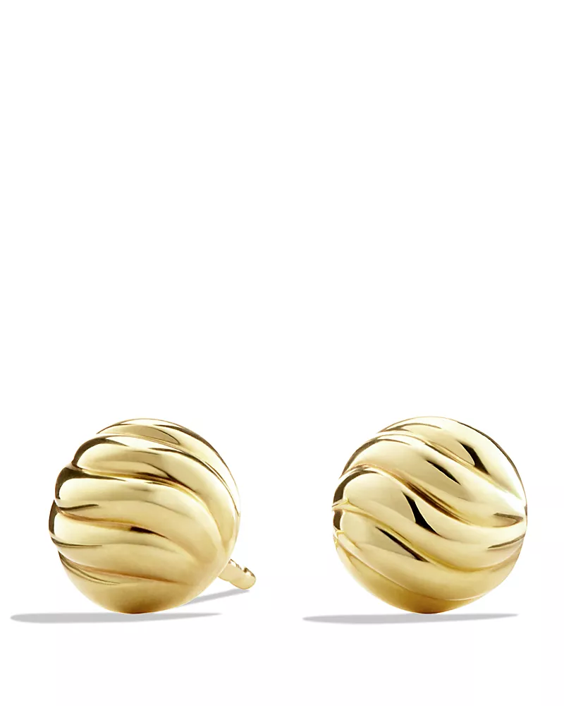 David Yurman Sculpted Cable Earrings in Gold