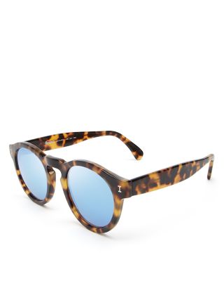 Illesteva Leonard Mirrored Round Sunglasses, 48mm | Bloomingdale's