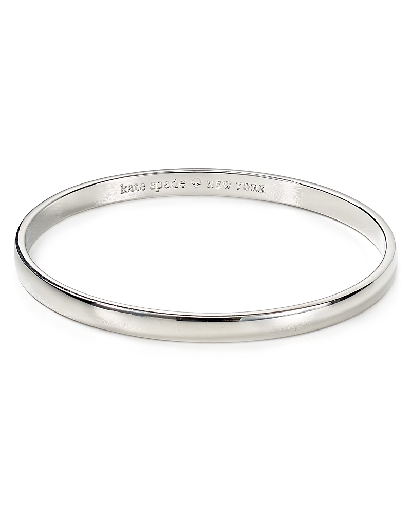 Kate Spade Idiom Find The Silver Lining Hinged Bangle In Silver
