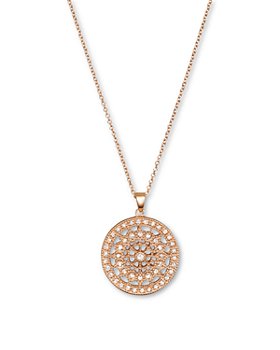 Bloomingdale's - Diamond Medallion Pendant Necklace in 14K Rose Gold, .25 ct. t.w. - 100% Exclusive