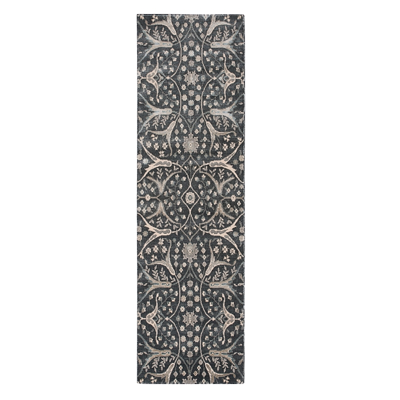 Nourison Luminance Lum08 Collection Area Rug, 2'3 X 8' In Graphite