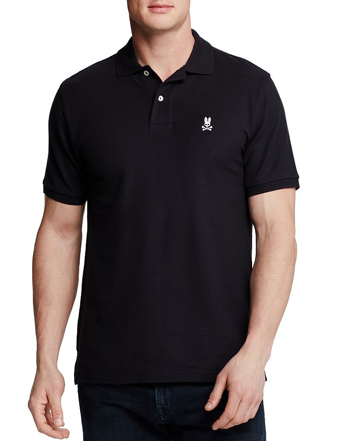 Shop Psycho Bunny Regular Fit Short Sleeve Cotton Polo Shirt In Black