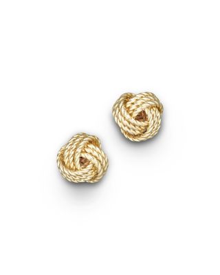 14k yellow gold knot earrings