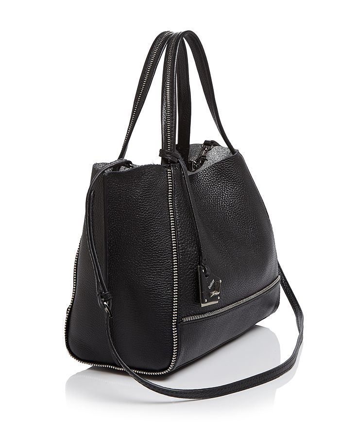 Shop Botkier Soho Bite Size Leather Tote In Black/silver