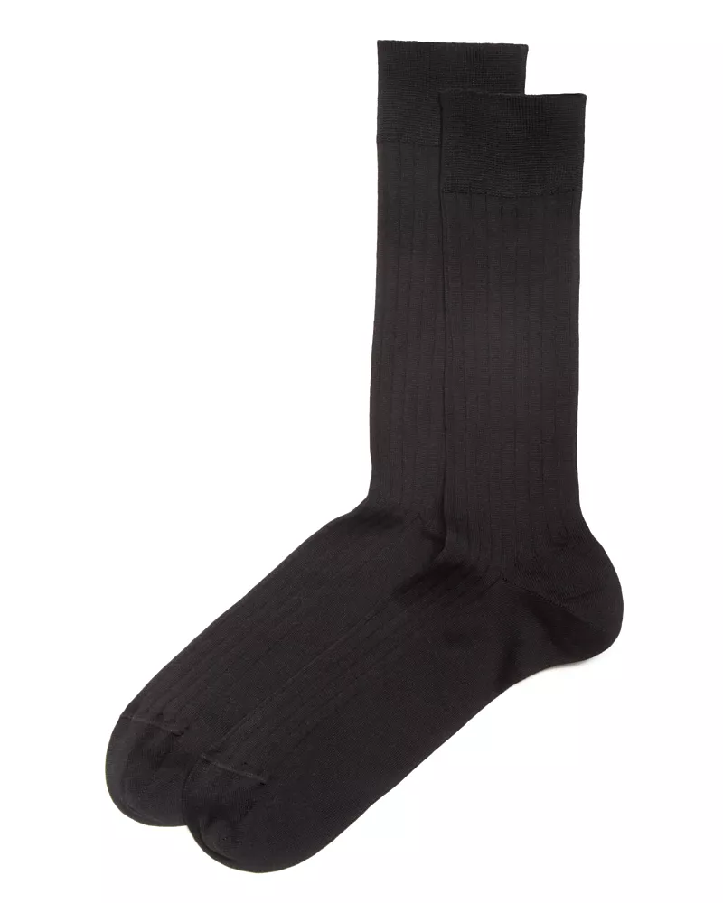 The Men's Store at Bloomingdale's Ribbed Cotton Blend Socks - Exclusive