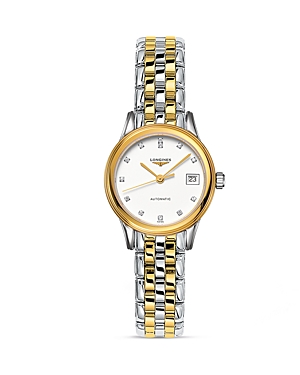 Shop Longines Flagship Watch, 26mm In White/two Tone