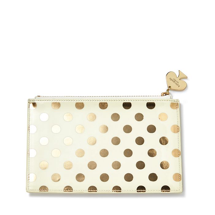 kate spade new york - Pencil Pouch, Gold Dots