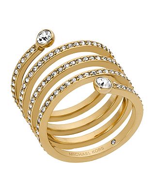 Michael Kors Pave Spiral Ring Jewelry Barrel rings Women jewelry