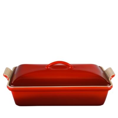 Stoneware 4 Quart Covered Rectangular Casserole