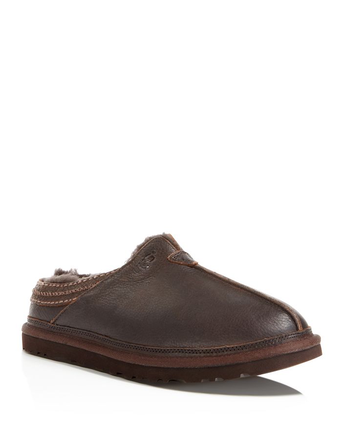UGG® Australia Neuman Leather Slippers | Bloomingdale's