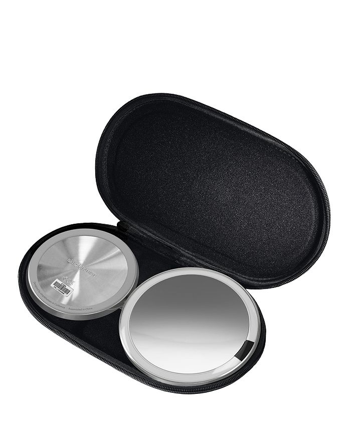Shop Simplehuman Mini Sensor Makeup Mirror With Travel Case, 5", 10x Magnification In Silver