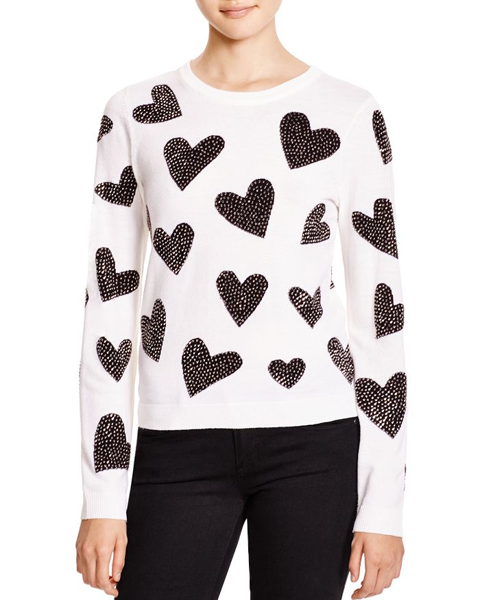 Alice and Olivia Alice Olivia Heart Sweater 100 Exclusive