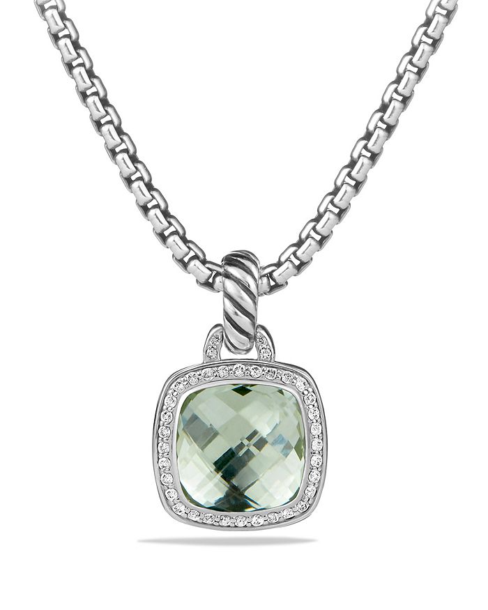 David Yurman Albion Pendant with Prasiolite and Diamonds