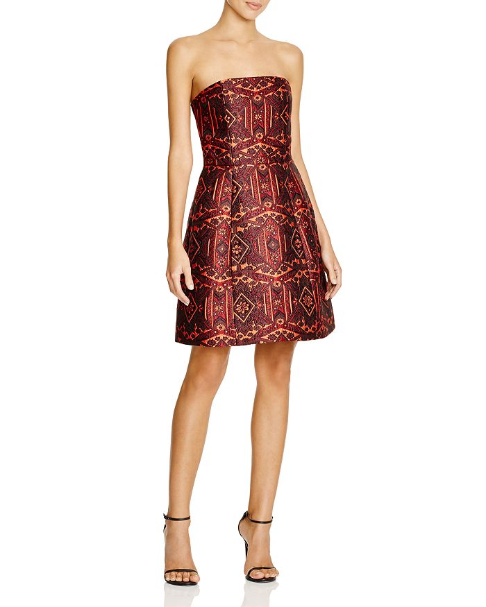 Alice and Olivia Alice Olivia Nikki Strapless Brocade Dress Bloomingdale s