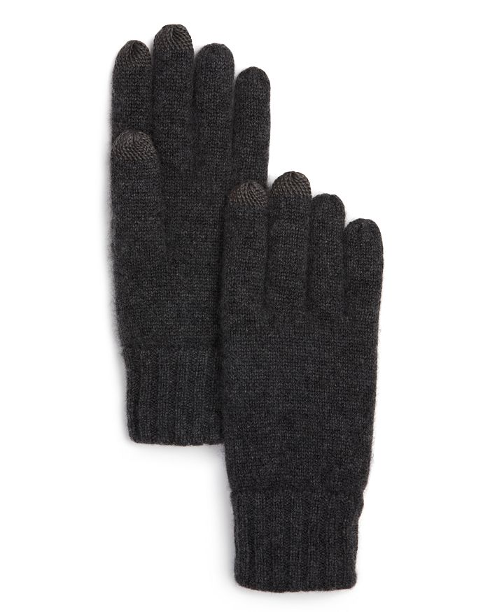 Shop The Men's Store At Bloomingdale's Knitted Tech Gloves - 100% Exclusive In Grey