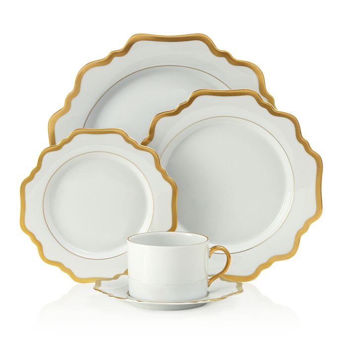 Anna Weatherley Antique White with Gold Dinnerware Collection