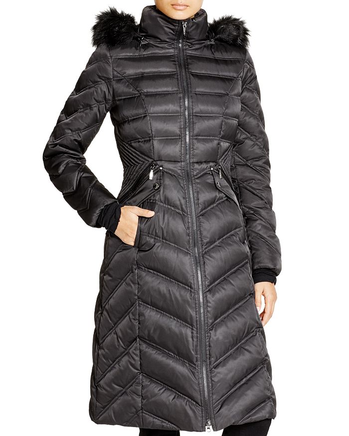 Laundry Shelli Segal Women's Winter Puffer Parka Hood Maxi coat