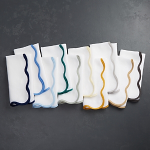Matouk Scalloped Napkins, Set Of 4 In Cream