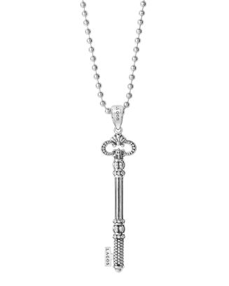 Lagos Caviar Sterling Silver Key hot Pendant