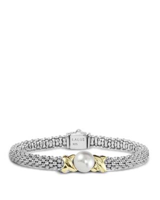 LAGOS Sterling Silver "Luna" Cultured Freshwater Pearl Rope Bracelet