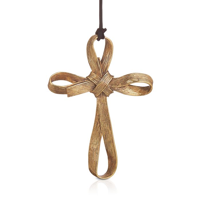 Michael Aram Antique Gold-tone Palm Cross Ornament In Gold
