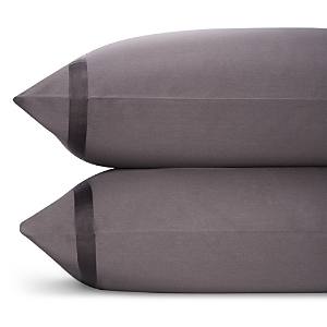 Matouk Nocturne Sateen King Pillowcase, Pair In Charcoal